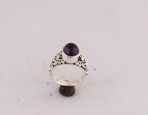 Wholesale Natural Amethyst Cabochon <b>Ring</b> <b>925</b> Sterling <b>Silver</b> Vintage Statement <b>Rings</b> Handmade Semi Precious Gemstone Jewelry for - Product Image 6
