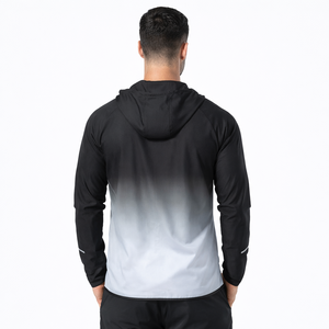 Wholesale Men <b>Heat</b> Sensitive Hooded Windbreaker Lightweight Training <b>Jacket</b> Custom Logo OEM Thermo Reactive men's <b>jackets</b> - Product Image 3