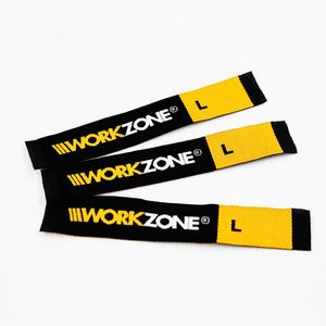 Etiquetas Tejidas Workzone, Negras y Amarillas, Rectangulares, Talla L, Lavables, para Prendas - Product Image 4