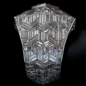 Anillo de compromiso de plata de ley 925 chapado en rodio con moissanita de corte mixto en racimo, estilo hip hop, con engaste de puntas grandes - Product Image 5