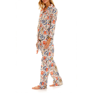 Pyjama en coton personnalisé pour femme, design avant sur mesure, respirant, séchage rapide, couleurs personnalisées, tenue de nuit et de détente - Product Image 3