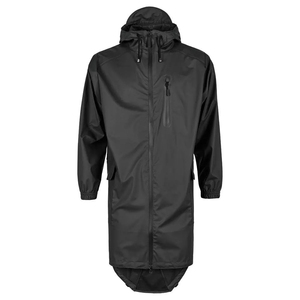 Veste de course coupe-vent noire pour homme, fermeture éclair, décontractée, pour l'extérieur, coupe régulière, légère, col montant, en polyester - Product Image 2