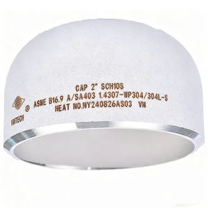 Capuchon de tuyau en acier inoxydable industriel ASME B16.9 A SA403 sans soudure, surface lisse, vente en gros - Product Image 5