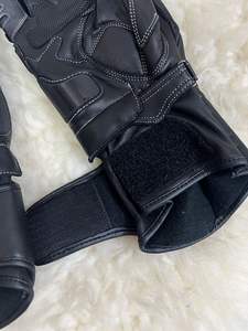 Gants de moto de qualité supérieure, gants de course professionnels pour moto, en cuir véritable, noirs, avec protection des articulations en carbone - Product Image 5