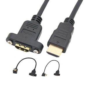 Ce ROHS chứng nhận thấp moq <span class=keywords><strong>HDMI</strong></span> Nam để nữ bảng điều chỉnh núi <span class=keywords><strong>Adapter</strong></span> mở rộng cáp với mặt bích gắn vít OEM Nhà cung cấp - Product Image 1