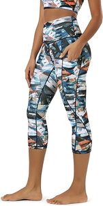 Leggings Capri de yoga taille haute pour femmes avec poches, contrôle du ventre, non transparents, pour l'entraînement et la course à pied - Product Image 6