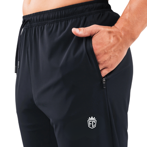 Pantalon de jogging athlétique fuselé léger noir pour homme, séchage rapide, personnalisable en gros (OEM) - Product Image 5