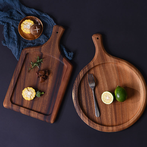 Grande planche à fromage en bois d'acacia avec poignée, plateau de charcuterie écologique haut de gamme, bloc de service pour légumes et découpe - Product Image 2