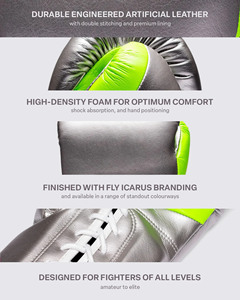 Premium Custom Boxing Competition Gloves Professional Fight Gloves Genuine Leather OEM ODM Supplier Factory Private Label - Product Image 4