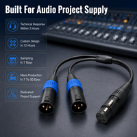 Cable de Audio XLR Personalizado OEM ODM de Alta Calidad, Conector XLR Hembra de 3 Pines a Doble XLR Macho en Forma de Y, Cables XLR para Micrófono, Mezclador y Altavoz