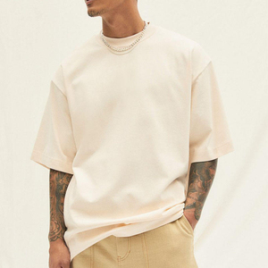 เสื้อยืดคอกลมแขนสั้นทรงปกติสำหรับผู้ชาย ผ้าคอตตอนถัก 100% หนัก 280 กรัม แบบ OEM ไม่มีลาย ระบายอากาศได้ดี เป็นมิตรกับสิ่งแวดล้อม - Product Image 4