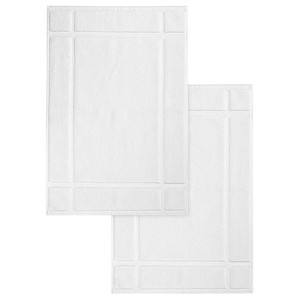 Ensemble de 2 tapis de bain rectangulaires classiques, tuftés, antidérapants, avec dos en caoutchouc, lavables en machine, pour usage domestique - Product Image 1