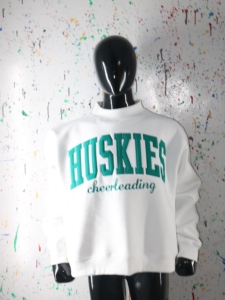 Sudaderas HUSKIES con cuello simulado, 450 GSM, nombre personalizado, bordado en aplique, corte holgado, 100% algodón, felpa francesa. - Product Image 4