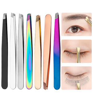 Kit de Belleza de Lujo de 5 Piezas de Acero Inoxidable Premium, Pinzas para Cejas Hechas a Mano con Punta Inclinada, Duraderas y Ecológicas - Product Image 4