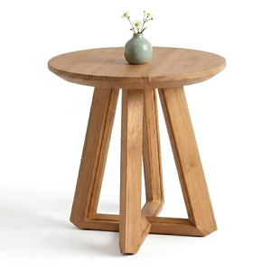 Table à manger ronde en teck de haute qualité, écologique, durable, pour restaurants, hôtels, adaptée à une large gamme de besoins - Product Image 2