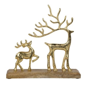 Sculpture de cerf en aluminium de qualité supérieure et finition raffinée pour la décoration de salon, artisanat de Noël - Product Image 3