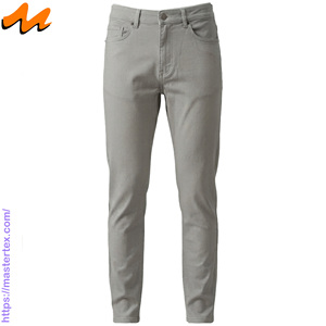 Pantalones Casuales de Corte Recto para Hombre MASTER TEXTILE, Color Sólido, Cintura Media, Tejido Twill Transpirable, Cierre de Botones y Remaches - Product Image 2
