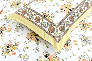 Drap plat en coton imprimé de Jaipur, 200 fils, toutes saisons, écologique, doux pour la peau, taille complète - Product Image 2