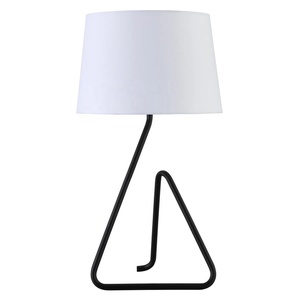 Lámpara de Mesa Metálica Vertex Loop con Base Geométrica de Hierro y Pantalla de Tela Premium, Iluminación Ambiental Suave para Interiores Contemporáneos - Product Image 6