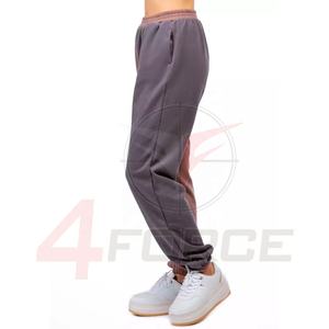 Pantalon de jogging en éponge française taille haute pour femmes personnalisé en gros coton polaire dentelle plat ample pour les entraînements d'hiver - Product Image 5