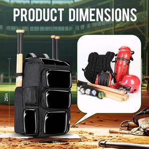 Large Capacity Baseball Catcher Bag with Multi-Pockets, Water-Resistant Softball Gear <b>Backpack</b> - Product Image 3