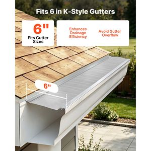 Griglia per Grondaie in Alluminio Rinforzato da 48 Piedi, Protezione Foglie in Acciaio Inox a Micro Rete Spessore 0,04 Pollici, Servizio di Taglio su Misura 6 Pollici - Product Image 4