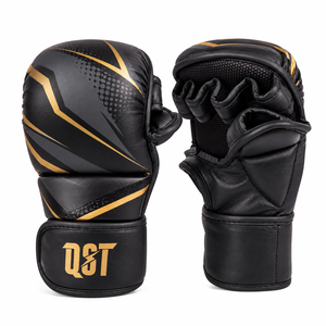 Gants d'entraînement MMA haute performance en cuir PU avec protection rembourrée des jointures et sangle de poignet sécurisée en Velcro - Product Image 1