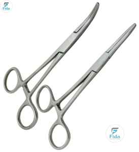 คีมหนีบหลอดเลือดโค้งคุณภาพสูง FIDA International พร้อมระบบล็อค ได้รับการรับรองมาตรฐาน CE ขายส่ง - Product Image 1