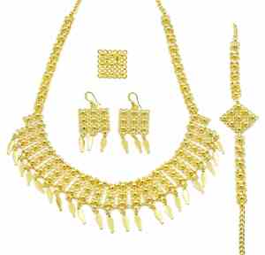 Wholesale 14K18K24K Micron Gold Filled France & European Style Wedding Jewelry <b>Set</b> Traditional Design Bridal Fashion Jewelry <b>Set</b> - Product Image 2