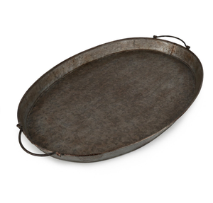 Bandeja de Servicio Vintage Galvanizada para Comida Rápida, Estilo Rústico, de Metal Gris, con Diseño de Frutas, para Bodas - Product Image 2