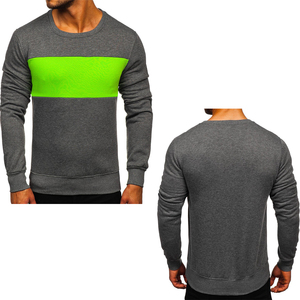 Custom Men's Front Embroidered Logo Printed Cotton/<b>Polyester</b> Fleece Eco-Friendly Breathable Casual Crew Neck Long Sweatshirt - Product Image 5