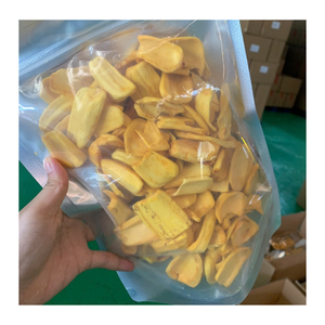 ขนุนทองอบแห้งพรีเมียม สำหรับขายปลีก ขายส่ง ซูเปอร์มาร์เก็ต และแบรนด์อาหาร ขนมขบเคี้ยวเพื่อสุขภาพทอดสุญญากาศ ผู้ผลิต OEM - Product Image 1