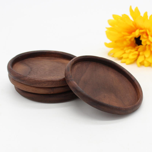 Posavasos de Madera Personalizados con Logotipo, Redondos y Cuadrados, de Nogal, Bambú y Acacia, para Bebidas, Café, Té y Cerveza - Product Image 1