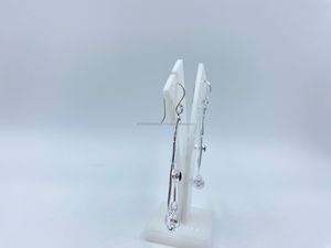 ต่างหูเงินสเตอร์ลิงแท้วินเทจสีขาวคลาสสิกของผู้หญิงทำด้วยมือเครื่องประดับชุบทองราคาที่ดีที่สุดสำหรับงานแต่งงานของขวัญ - Product Image 1