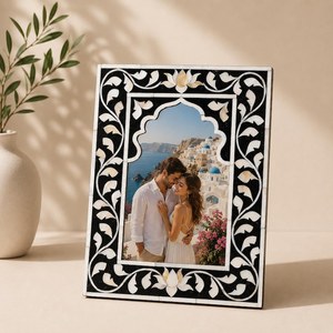 Handcrafted Bone Wood Inlay <b>Picture</b> <b>Frame</b>: Handcrafted Camel Bone For Display - Product Image 6