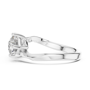 Anillo de compromiso minimalista con diamante princesa cultivado en laboratorio, engastado en oro blanco de 18 quilates, para San Valentín, bodas, fiestas, uso diario y de oficina. - Product Image 3