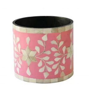 100% Natural Bone Inlay <b>Flower</b> Vase Creative Look Wedding Decorative <b>Flower</b> Vases Round Shape <b>Flower</b> Pots Home Decorative Use - Product Image 1