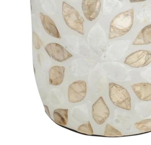 Wholesale Mother Of Pearl <b>Jars</b> Mother Of Pearl Box Mosaic Shell Leaf Design <b>Bathroom</b> Canister - Product Image 2