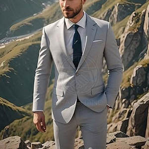 Traje formal elegante para hombre, corte moderno y ajustado con forro suave para oficina y reuniones formales - Product Image 2