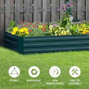 Fioriera Rialzata Zincata 241x91x30 cm Facile da Montare e Pulire per Coltivare Fiori e Verdure - Per Edifici da Giardino - Product Image 6