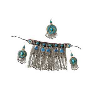 Mejor Precio, Juego de Joyería Afgana de Aleación Ligera y Resistente, Estilo Vintage, en Oferta, Regalo para Bodas y Fiestas, Juego de Aretes y Collar para Mujeres y Niñas - Product Image 1