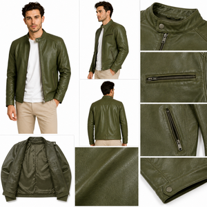 mens leather jacket designed with durable outer material warm lining strong stitching and <b>comfortable</b> fit for <b>city</b> wear weekends - Product Image 6
