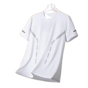 อินเทรนด์เสื้อยืดผู้ชายผ้าคอตตอนแห้งเร็วแบบลำลองใส่พอดีตัวพิมพ์ลายกำหนดเองว่างๆ100% - Product Image 1