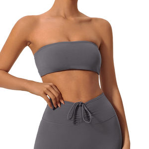 Sujetador deportivo ligero sin tirantes de alta sujeción, transpirable, elástico, cómodo, sin aros, con soporte frontal medio, talla XS, máxima sujeción - Product Image 3