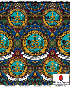 African Wax Print Fabric Manufacturer Customized Church Uniform Anniversary Convention Celebration Fundraising Fabric - Product Image 5