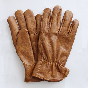 Guantes de Motocicleta para Hombre, Cuero Vacuno de Grado AB, Guantes de Seguridad para Trabajo, Camping, Conducción, Jardinería, Bushcraft y Construcción - Product Image 1