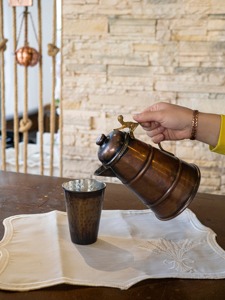 Vintage Copper Water <b>Jug</b> With Lid And Handle 1500ml Durable Metal Pitcher For <b>Drinks</b> - Product Image 3