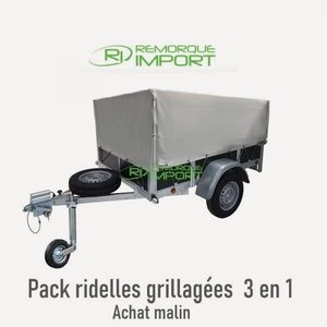 Rimorchio in legno pack 3-in-1 (Telo – Sponde) - Product Image 1