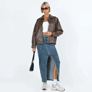 Nouvelle arrivée, veste en cuir pour femmes, hiver, imperméable, respirante, coupe-vent, best-seller, confortable, prix abordable - Product Image 3
