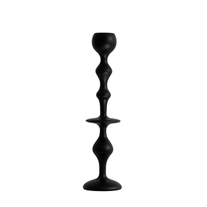 Support à bougie décoratif noir fini pour la décoration intérieure, porte-bougie de haute qualité en aluminium coulé, fait main et personnalisé - Product Image 1